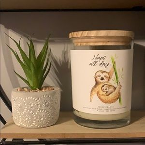 “Naps all day” fresh orange scented candle
